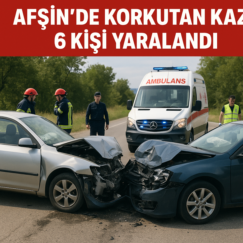 Erçene Mahallesi'nde İki Otomobil Çarpıştı: 6 Yaralı